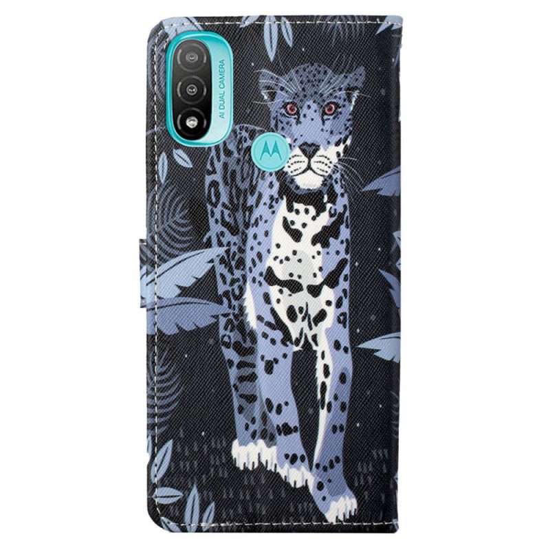 Fodral För Moto G71 5G Med Kedjar Thong Leopard