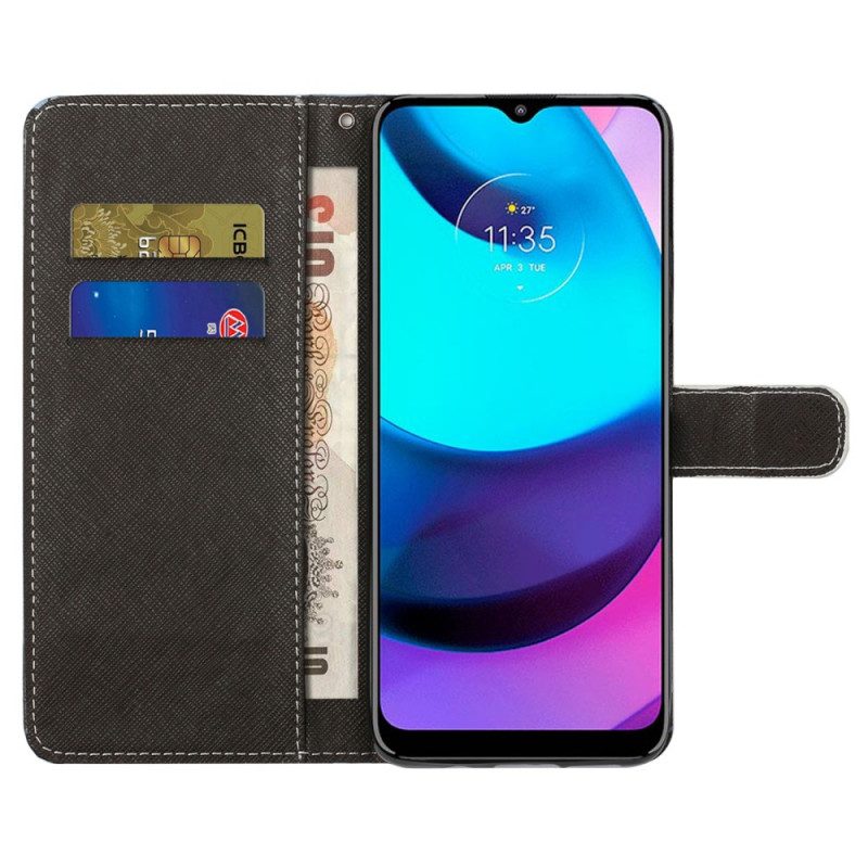 Fodral För Moto G71 5G Med Kedjar Thong Leopard