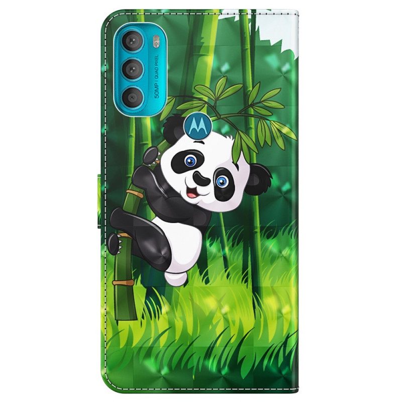 Fodral För Moto G71 5G Panda Och Bambu