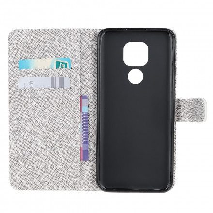 Fodral För Moto G9 Play Med Kedjar Lunar Strap Blommor