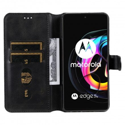 Fodral För Motorola Edge 20 Lite Faux Läder Nya Färger