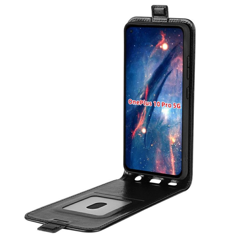 Fodral För OnePlus 10 Pro 5G Folio-fodral Vertikal Lädereffekt