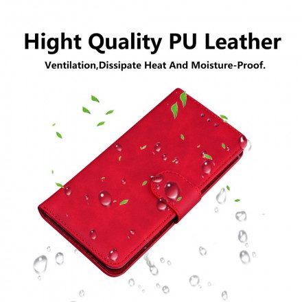 Fodral För OnePlus 8T Monokrom Lädereffekt