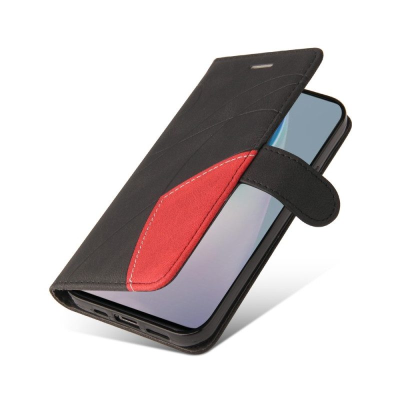 Fodral För OnePlus Nord N10 Signatur Tvåfärgat Konstläder