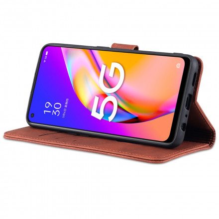 Fodral För Oppo A94 5G Azns Lädereffekt