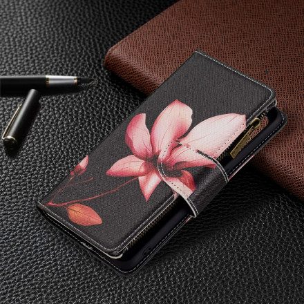 Fodral För Oppo A94 5G Ficka Med Dragkedja För Blommor