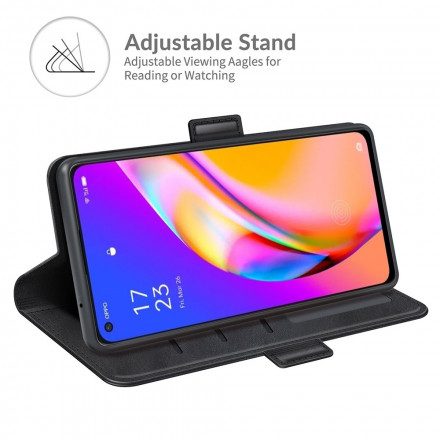 Fodral För Oppo A94 5G Folio-fodral Dubbel Klaff