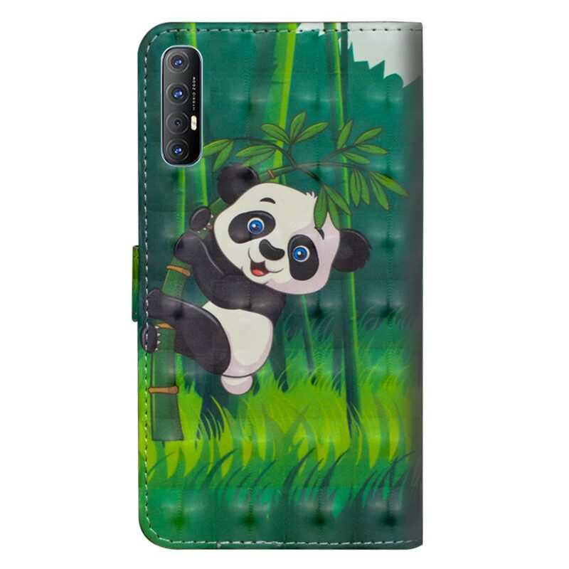 Fodral För Oppo Find X2 Neo Panda Och Bambu
