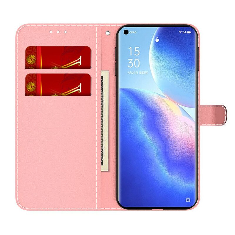 Fodral För Oppo Find X3 Neo Abstrakt Färgglad