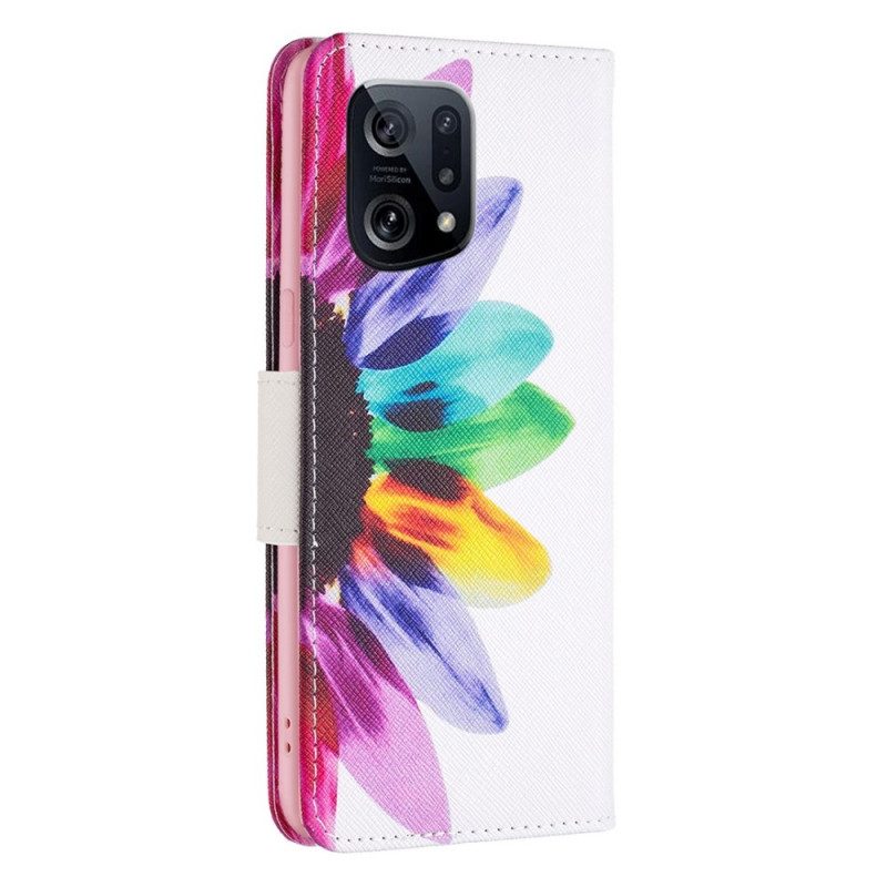 Fodral För Oppo Find X5 Akvarellblomma