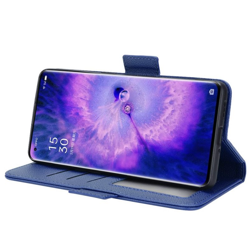 Fodral För Oppo Find X5 Folio-fodral Dubbla Nya Färger Klaff