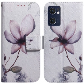 Fodral För Oppo Find X5 Lite Gammal Rosenblomma