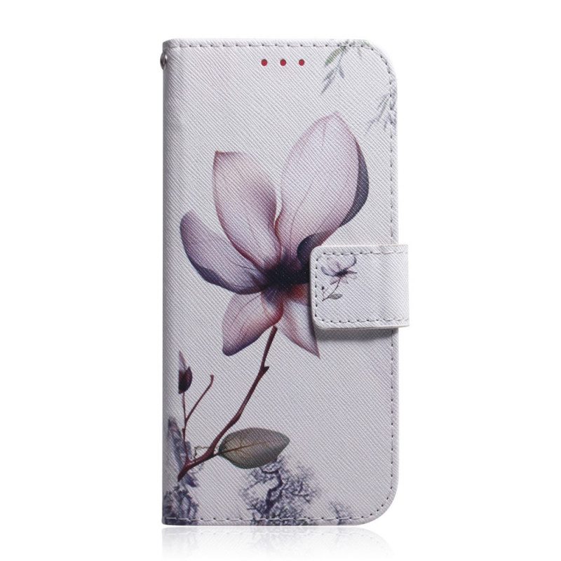 Fodral För Oppo Find X5 Lite Gammal Rosenblomma