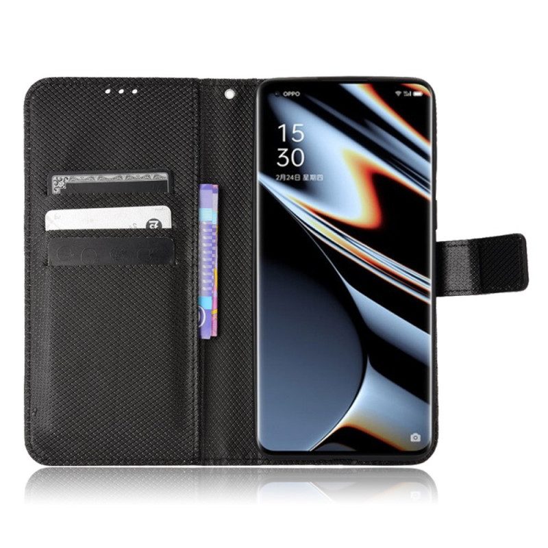 Fodral För Oppo Find X5 Pro Med Kedjar Format Armband I Konstläder