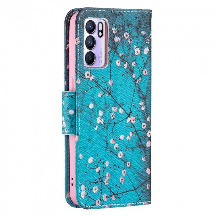 Fodral För Oppo Reno 6 5G Blommande Grenar