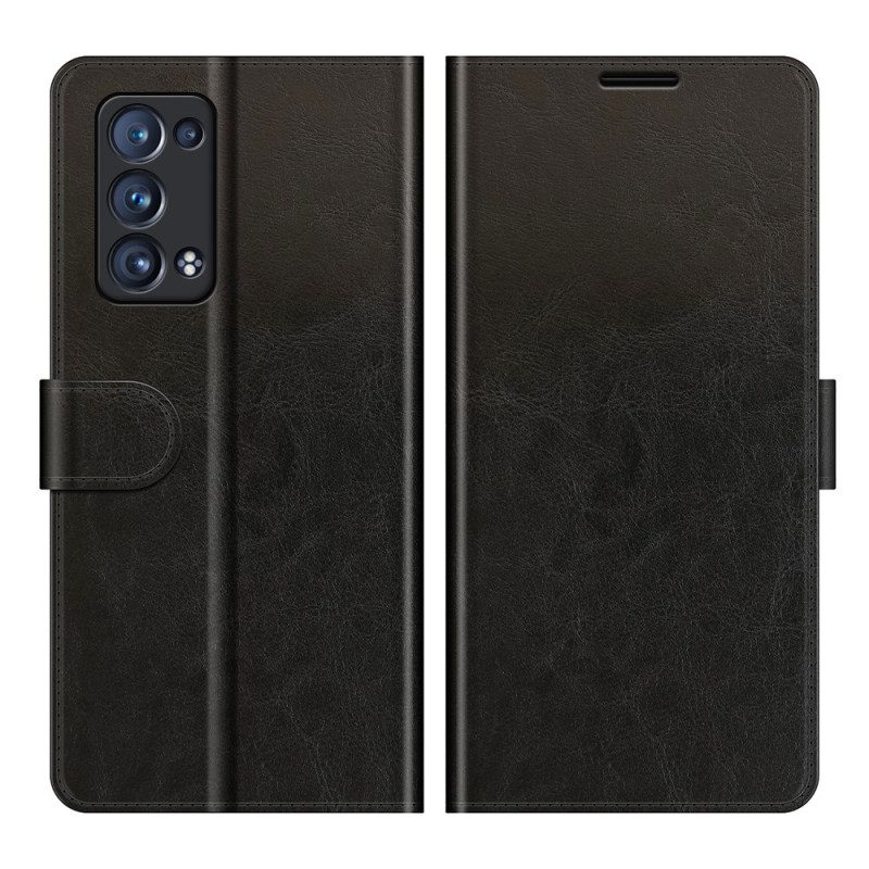 Fodral För Oppo Reno 6 Pro 5G Klassisk Crazy Horse Texture