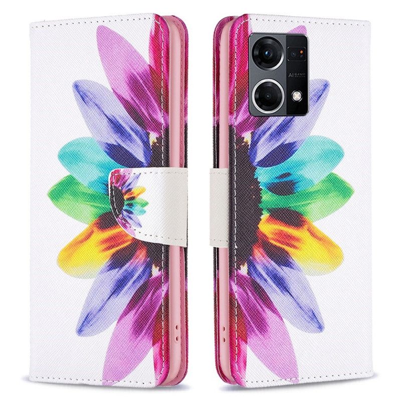 Fodral För Oppo Reno 7 Akvarellblomma