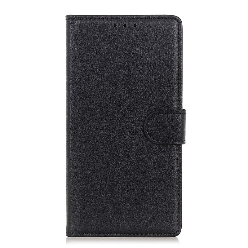 Fodral För Oppo Reno 8 Lite Traditionell Litchi-läderstil