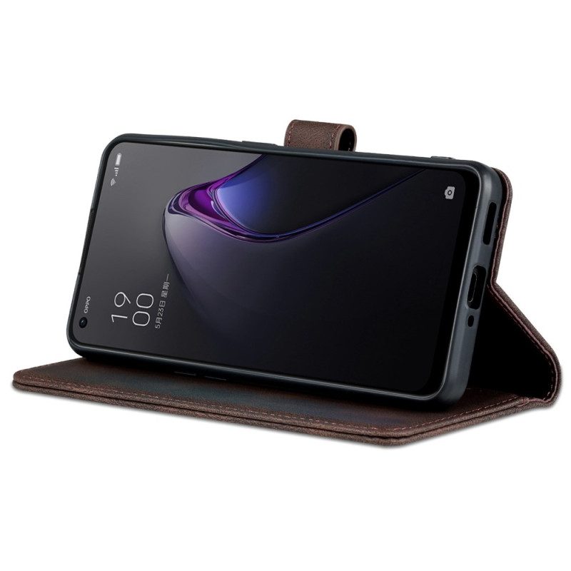 Fodral För Oppo Reno 8 Pro Azns Vintage Lädereffekt