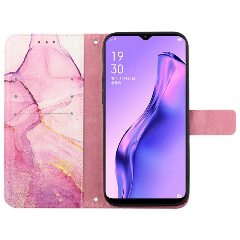 Fodral För Oppo Reno 8 Pro Med Kedjar Marmorrem