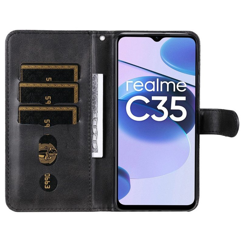 Fodral För Realme C35 Ficka Med Dragkedja