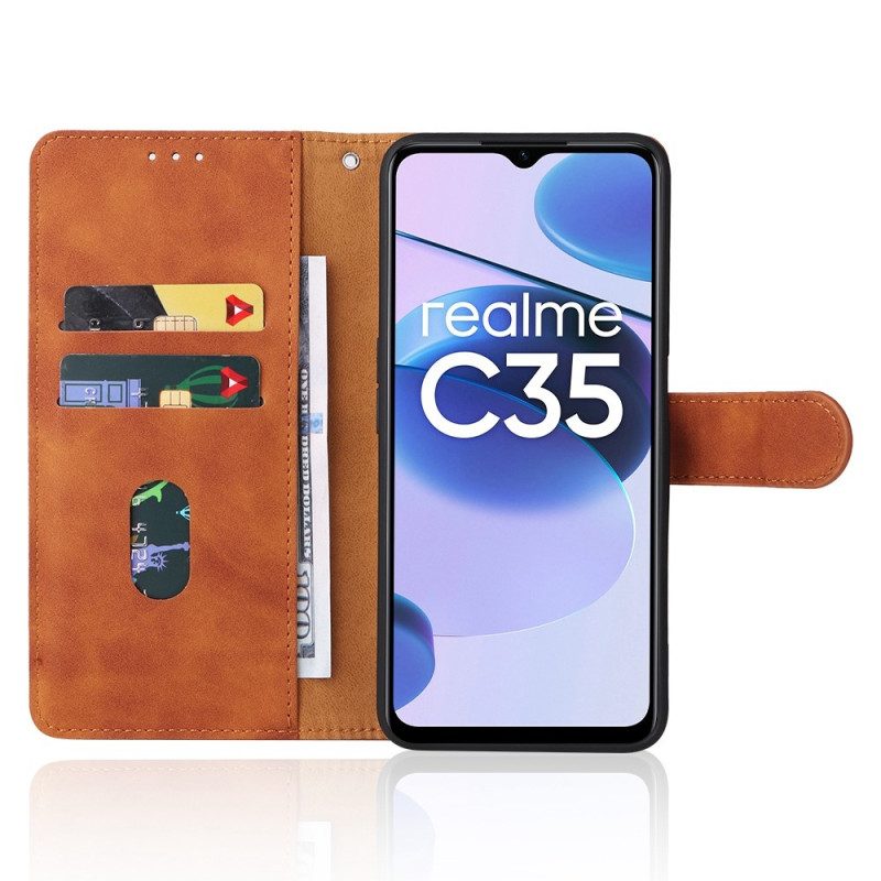 Fodral För Realme C35 Med Kedjar Skin-touch-känsla