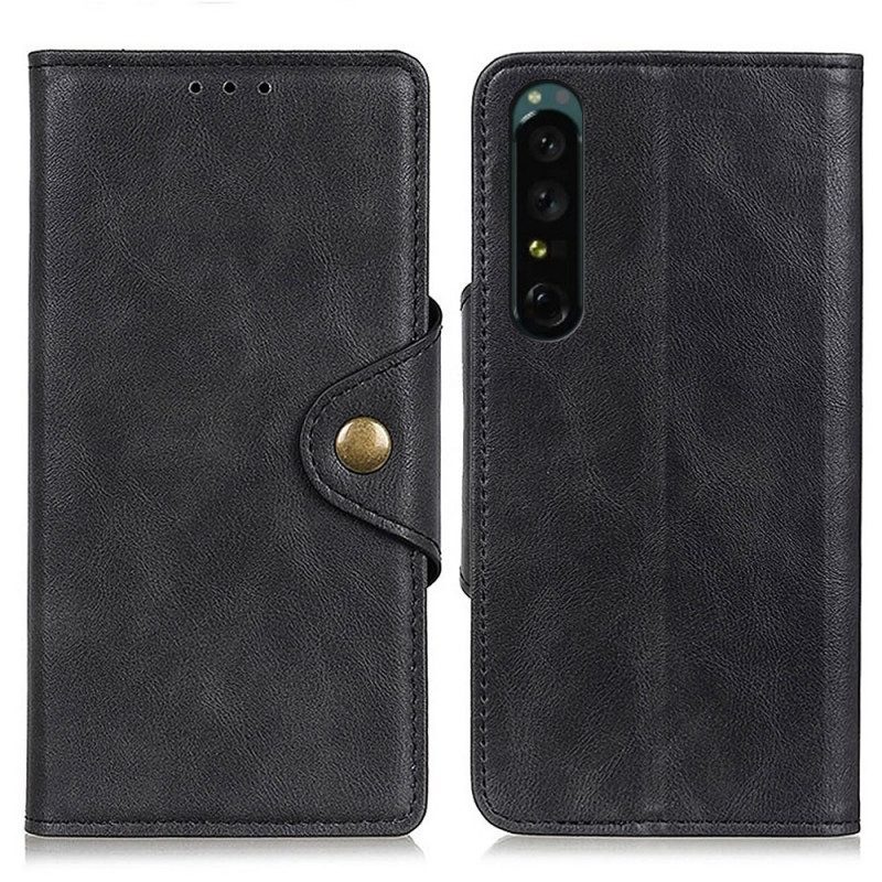 Fodral För Sony Xperia 1 IV Fuktläderknapp