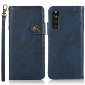 Fodral För Sony Xperia 10 III Khazneh Magnetisk Knapp
