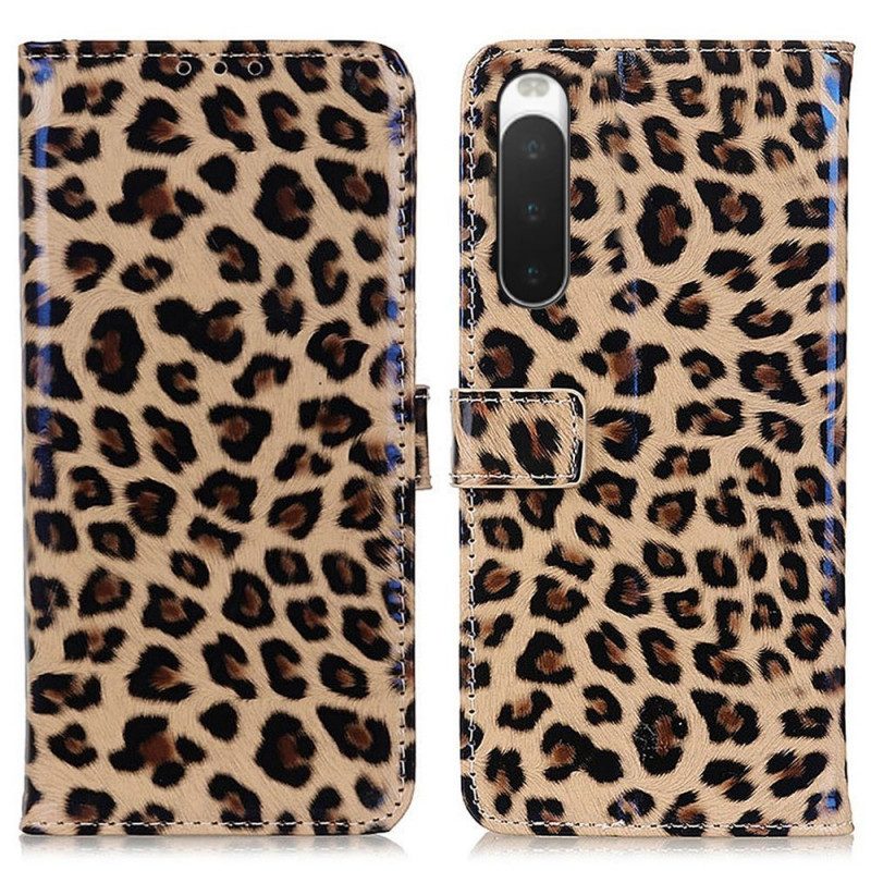 Fodral För Sony Xperia 10 IV Leopardhudeffekt