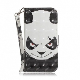Fodral För Sony Xperia 10 Med Kedjar Arg Panda Med Rem