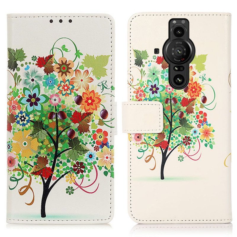Fodral För Sony Xperia Pro-I Blommande Träd