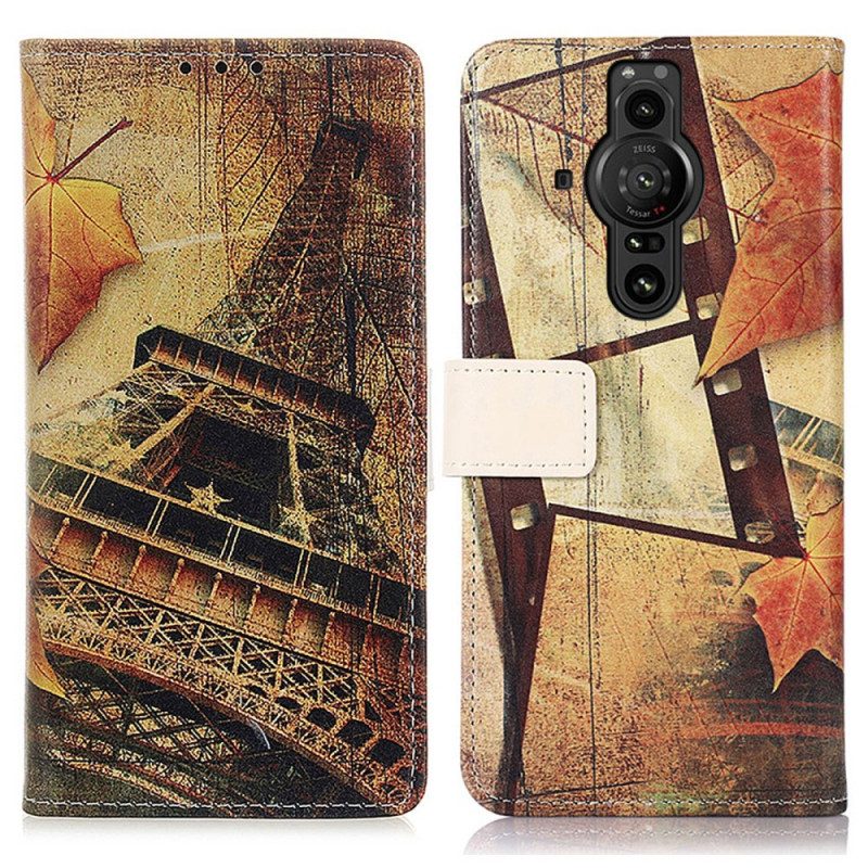 Fodral För Sony Xperia Pro-I Eiffeltornet På Hösten