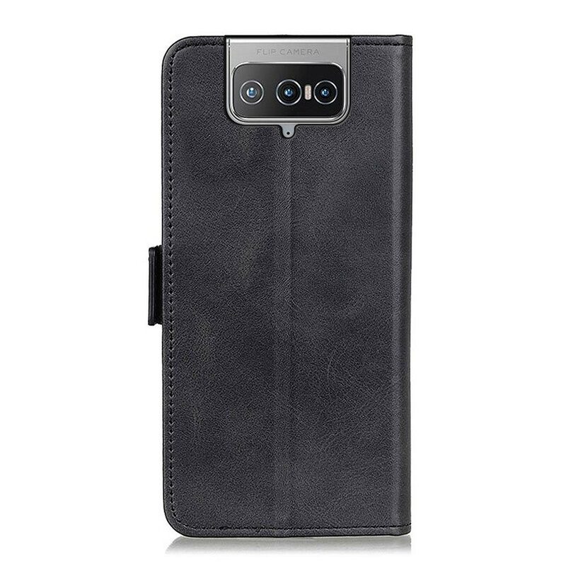 Folio-fodral Fodral För Asus Zenfone 8 Flip Läderfodral Dubbel Klaff