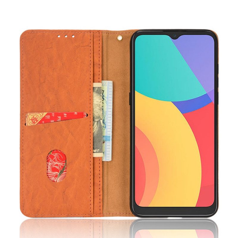 Folio-fodral För Alcatel 1S / 3L (2021) Läderfodral Sned Bicolor Konstläder