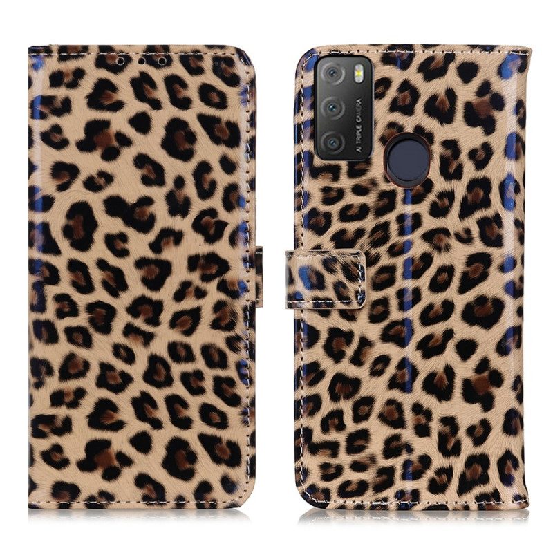 Folio-fodral För Alcatel 1S / 3L (2021) Leopard