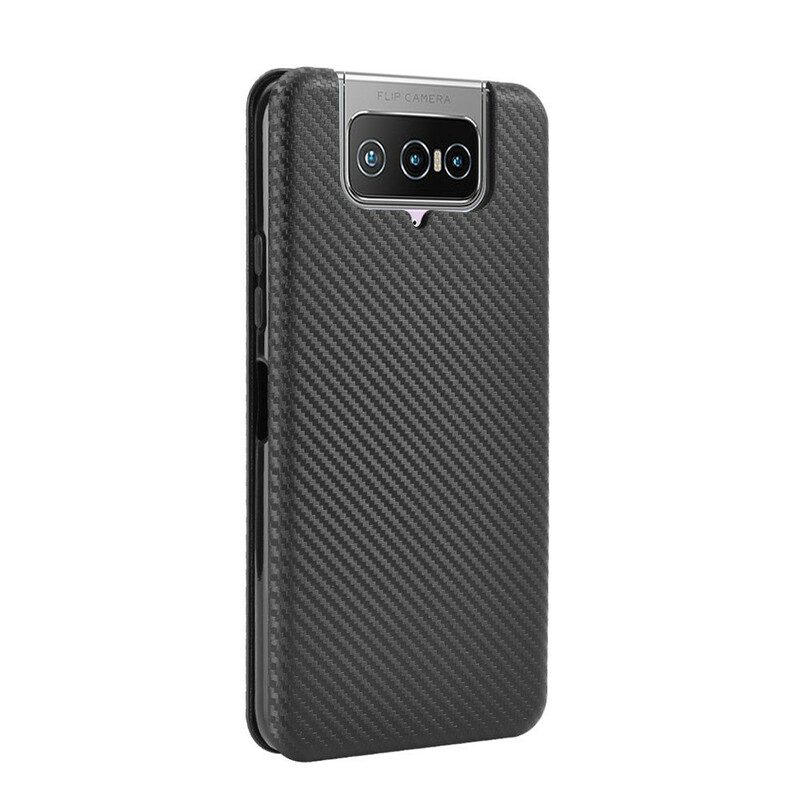 Folio-fodral För Asus Zenfone 7 / 7 Pro Läderfodral Silikonkol