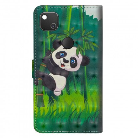 Folio-fodral För Google Pixel 4a Panda Och Bambu
