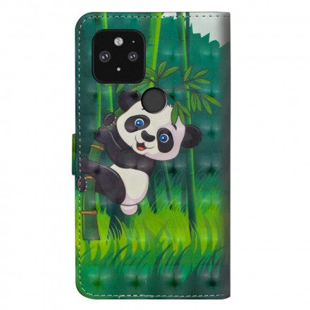 Folio-fodral För Google Pixel 5 Panda Och Bambu