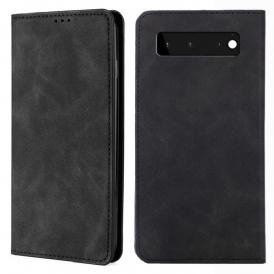 Folio-fodral För Google Pixel 6 Läderfodral Skin-touch