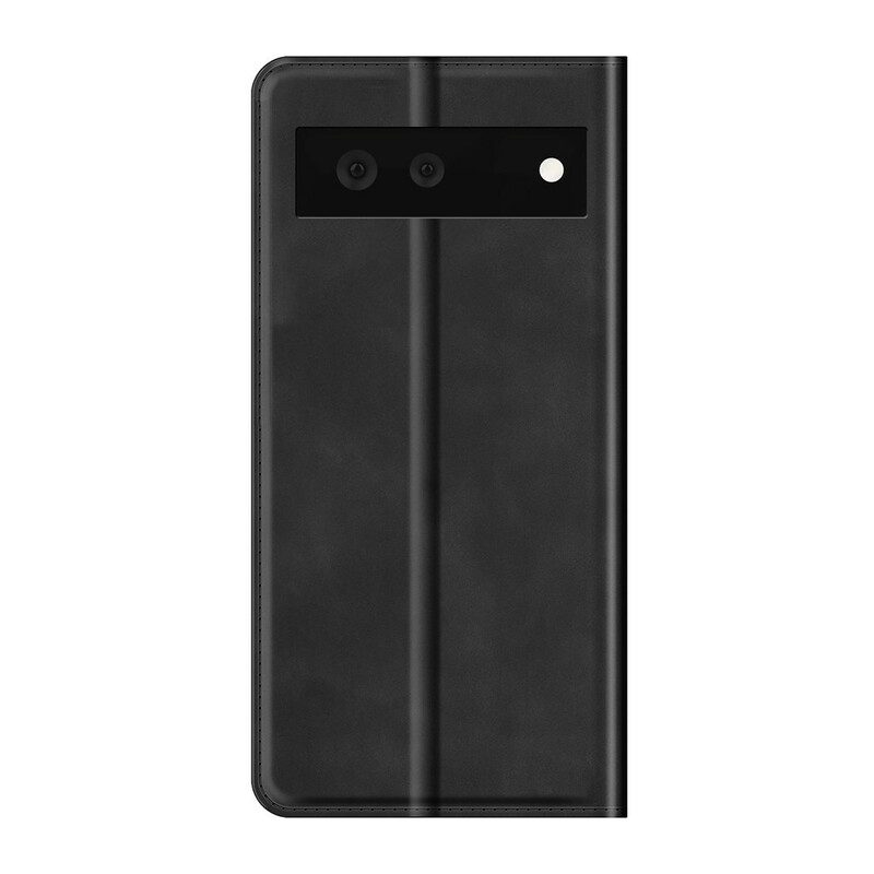 Folio-fodral För Google Pixel 6 Läderfodral Skin-touch