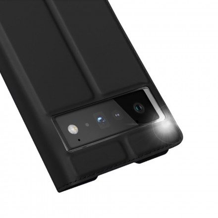 Folio-fodral För Google Pixel 6 Pro Läderfodral Skin Pro Dux Ducis