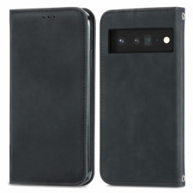 Folio-fodral För Google Pixel 6 Pro Läderfodral Skin-touch Vintage Design