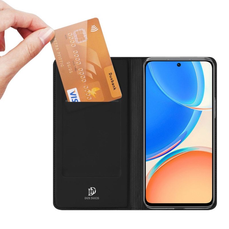 Folio-fodral För Honor X8 Läderfodral Dux Ducis Pro Skin