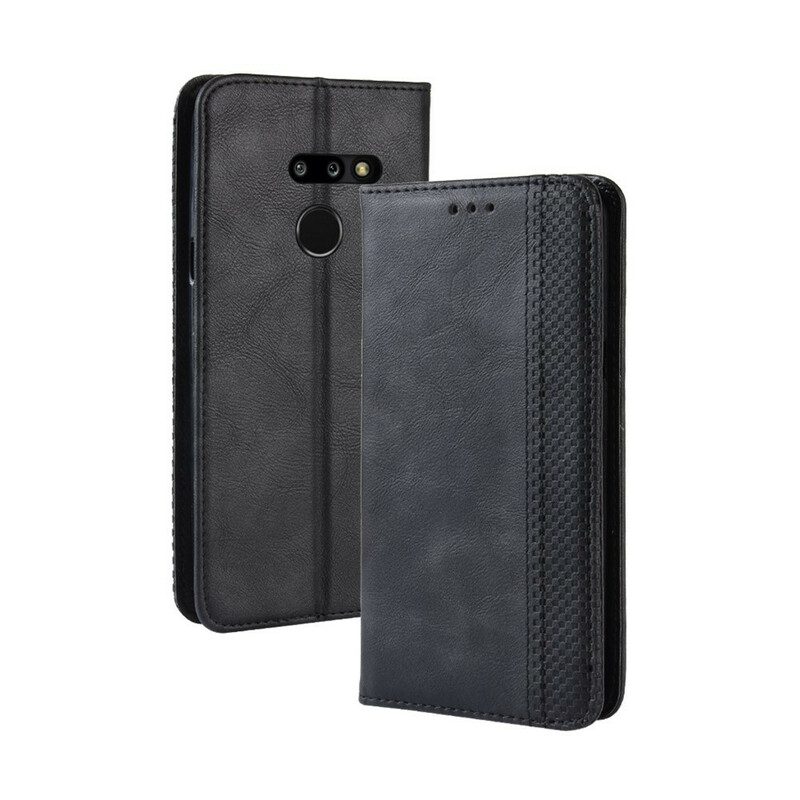 Folio-fodral För LG G8 ThinQ Läderfodral Vintage Stiliserad Lädereffekt