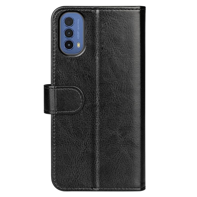 Folio-fodral För Moto E40 / E30 / E20 Designlädereffekt