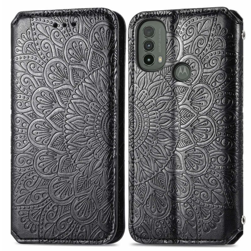 Folio-fodral För Moto E40 / E30 / E20 Läderfodral Mandalas