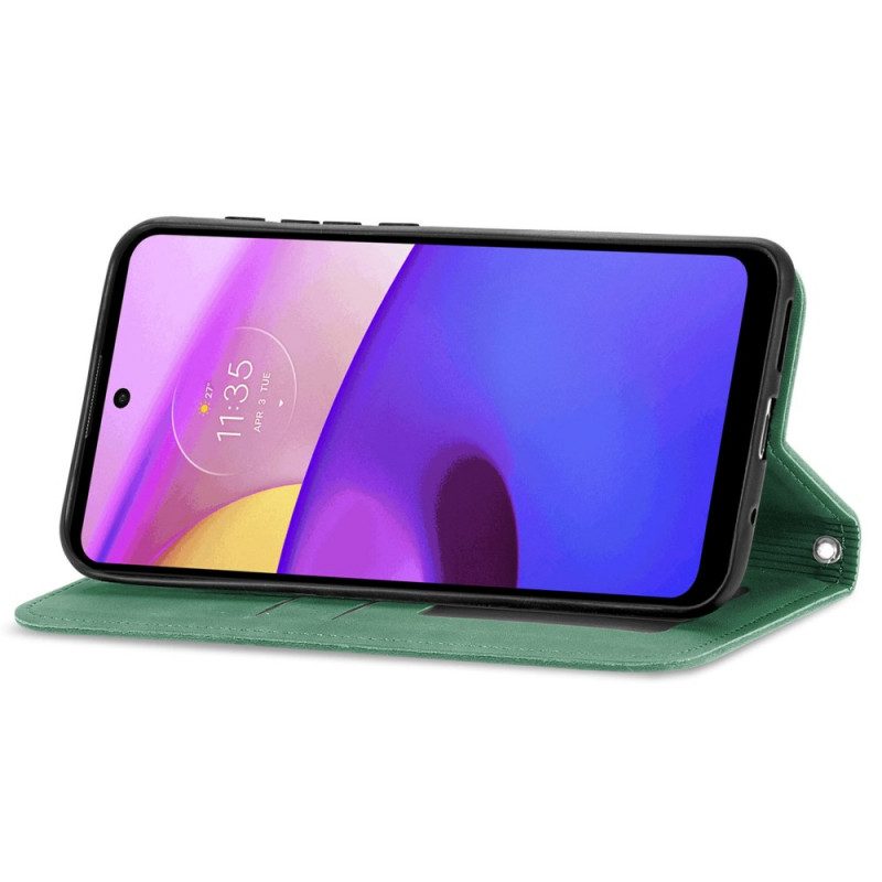 Folio-fodral För Moto E40 / E30 / E20 Läderfodral Skin-touch Design