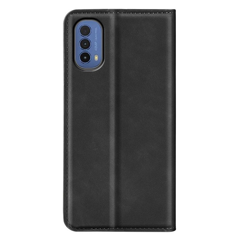 Folio-fodral För Moto E40 / E30 / E20 Läderfodral Skin-touch Mjukhet