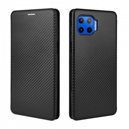 Folio-fodral För Moto G 5G Plus Läderfodral Silikonkol