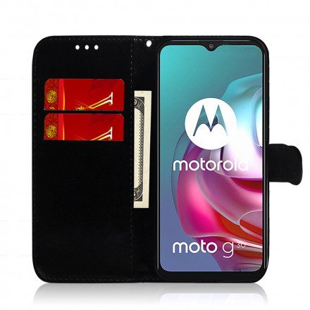 Folio-fodral För Moto G10 / G30 Konstläderspegel